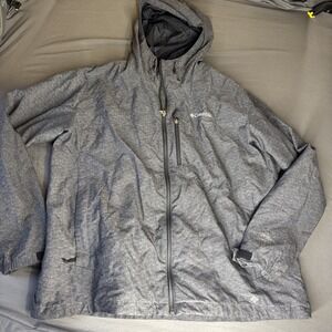Columbia Rain Jacket Mens XXL Black Omni Tech Watertight II Hooded Outdoor
